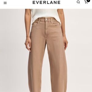 BRAND NEW EVERLANE WAY-HIGH CURVE JEAN (barrel leg horse shoe shape )